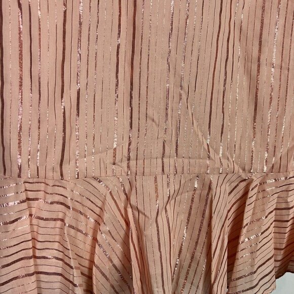 Anna Cate Dress Women S Veronica Metallic Peach Rose Gold Mini Dress - Picture 5 of 10